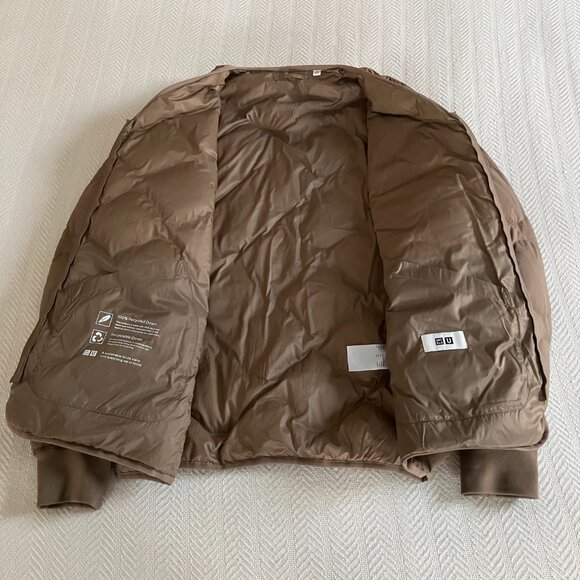 Lemaire Uniqlo U Recycled Down Jacket 34 Brown Size M - Picture 6 of 12